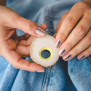 Women's Yellow Silicone Ring