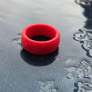 Men's Red Silicone Ring