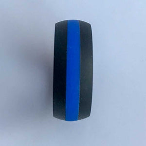 Thin Blue Line Silicone Ring