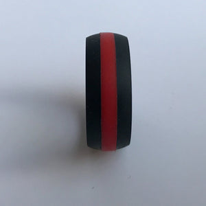 Thin Red Line Silicone Ring