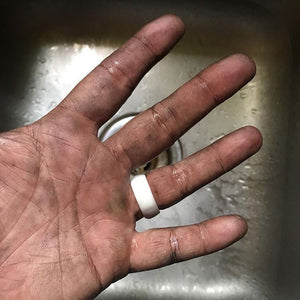 Men's White Silicone Ring