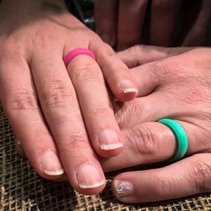 Women's Aqua Silicone Ring
