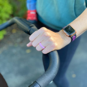Women's Light Pink Silicone Ring