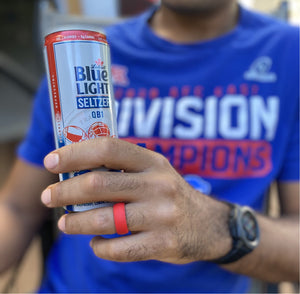 Men's Red Silicone Ring