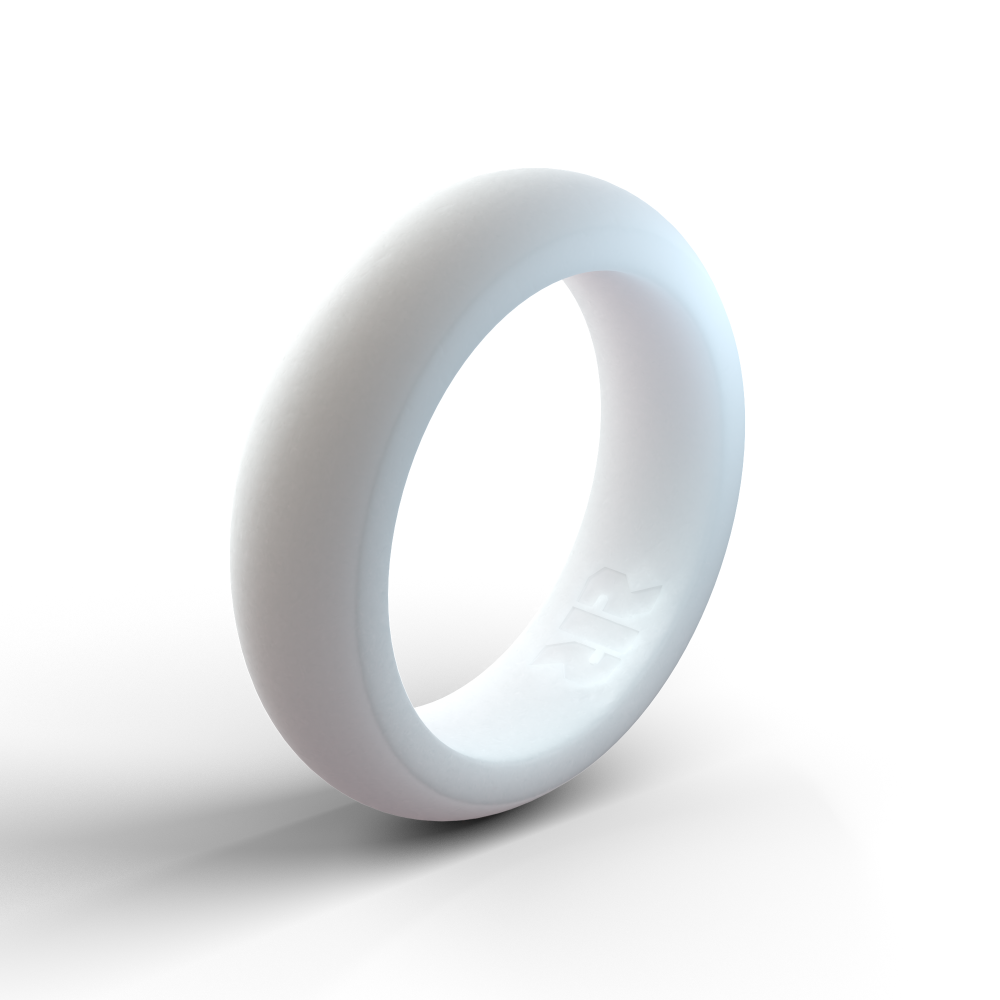 Women's White Silicone Ring