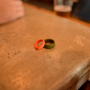 Women's Terracotta Orange Silicone Ring