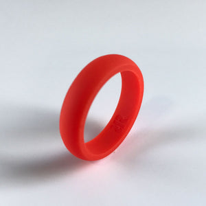Women's Bright Orange Silicone Ring