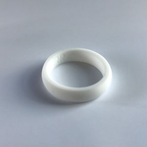 Women's White Silicone Ring