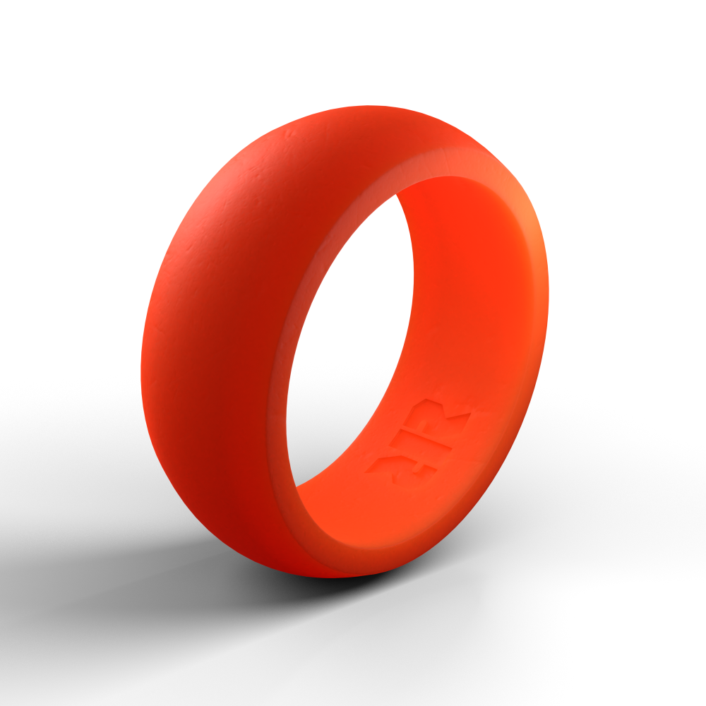 Men's Terracotta Orange Silicone Ring
