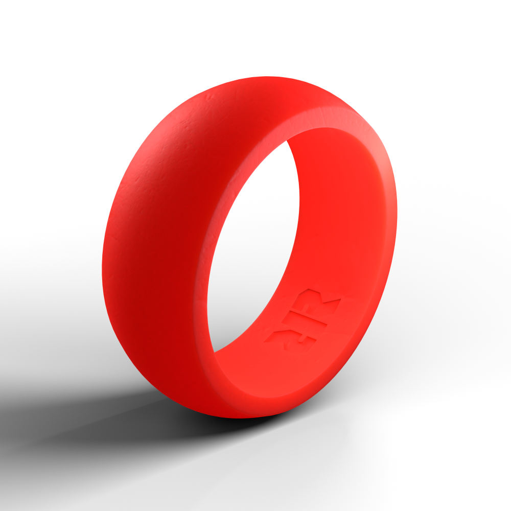 Men's Bright Orange Silicone Ring